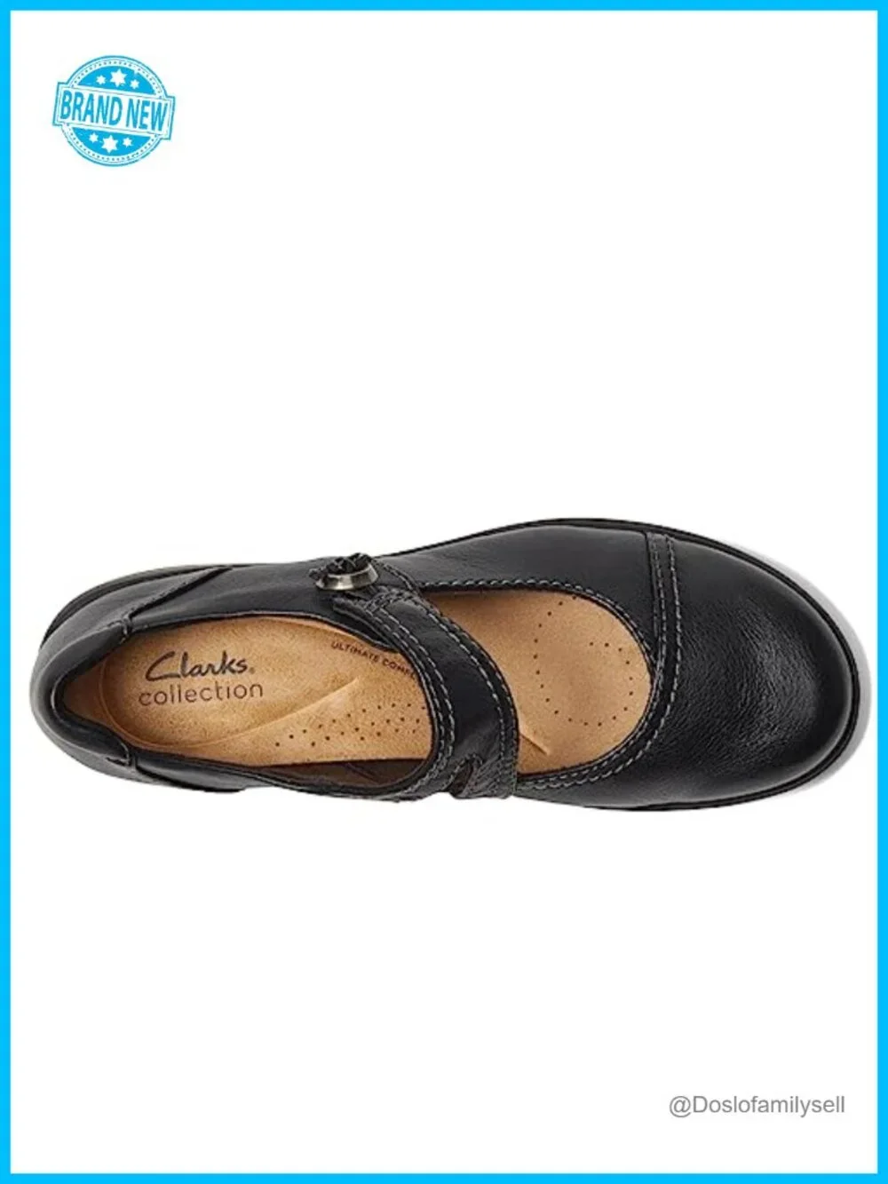 Clarks Carleigh Jane Leather Mary Jane Flats Comfort Casual